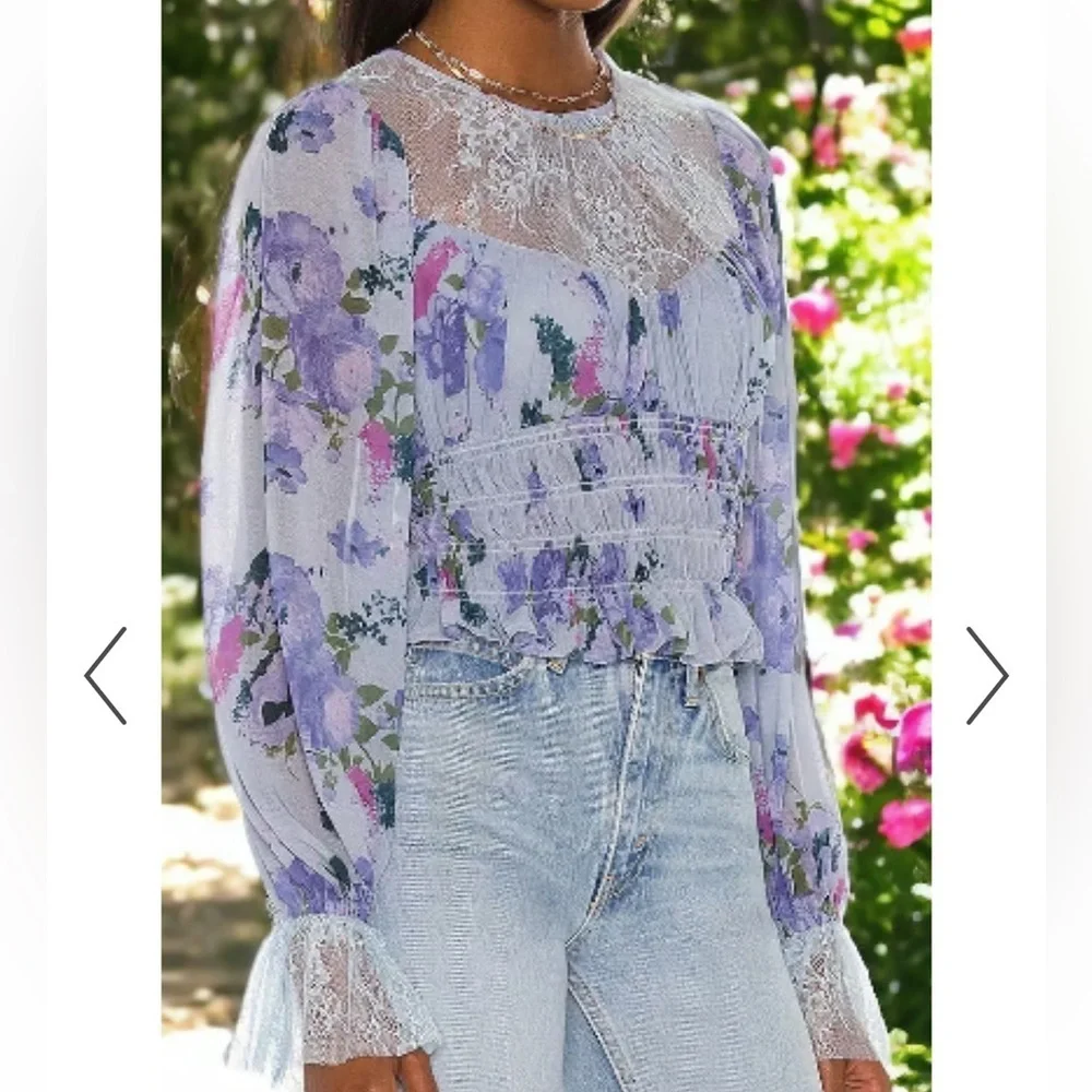Free People Daphne Blouse, Excellent Condition, size M